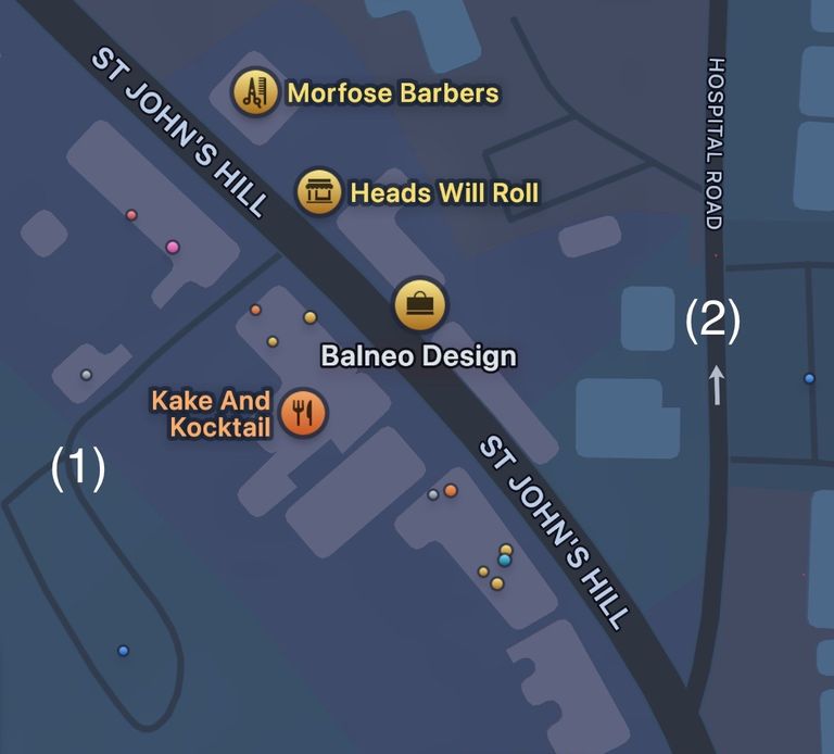 Balneo Design showroom location and parking — Sevenoaks